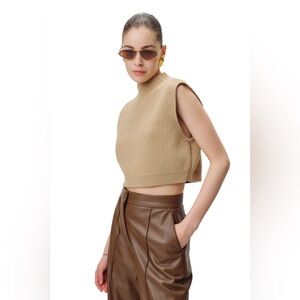 Ronny Kobo Lumina Mock Neck Sleeveless Knit Top